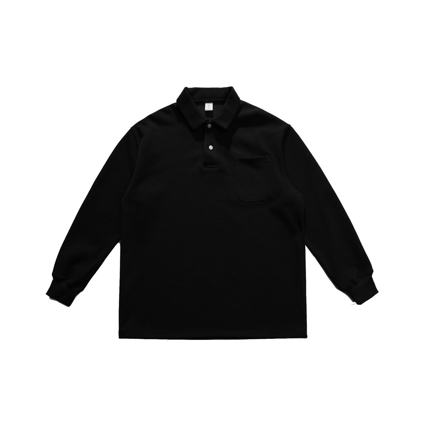 New Autumn Drop Shoulder Polo Shirt Long Sleeve American Trendy Loose Lapels Pocket T-shirt