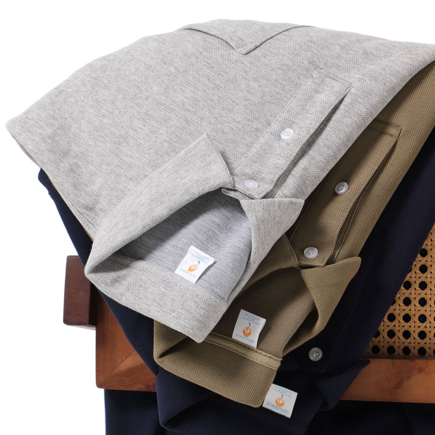New Autumn Drop Shoulder Polo Shirt Long Sleeve American Trendy Loose Lapels Pocket T-shirt