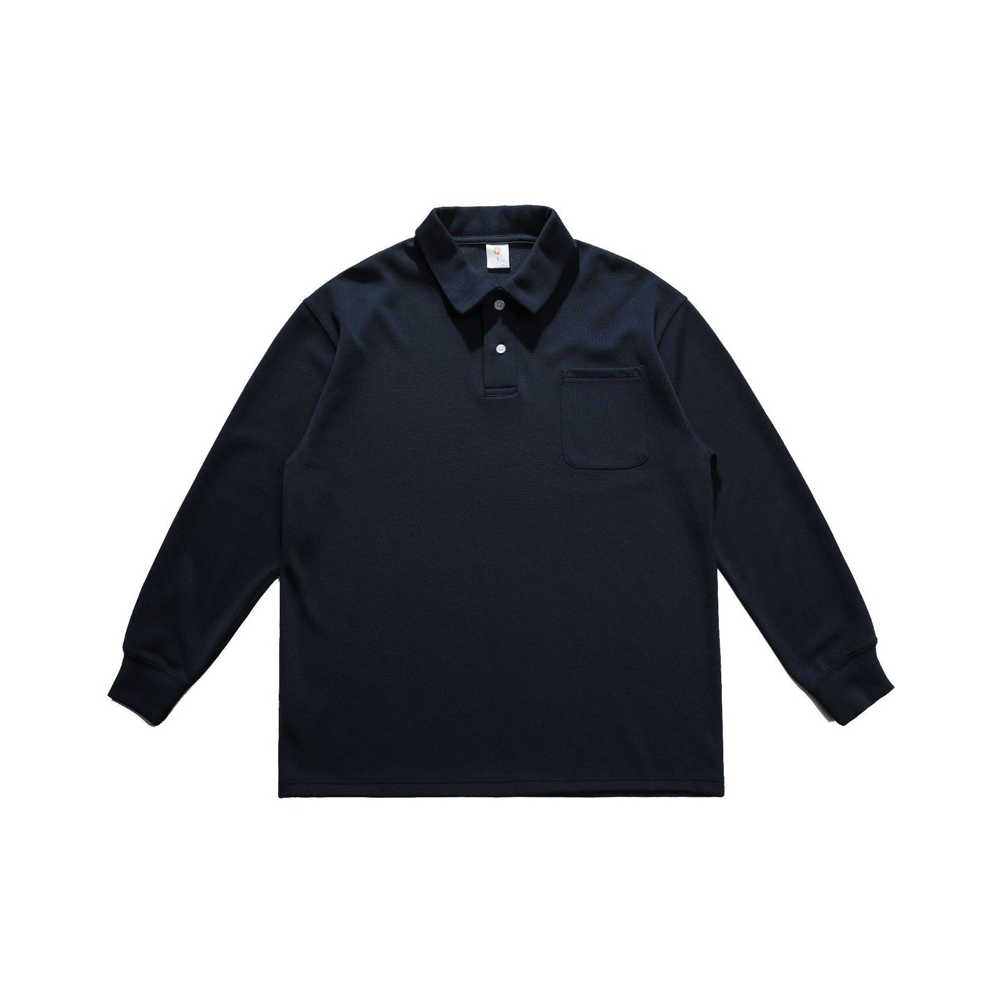 New Autumn Drop Shoulder Polo Shirt Long Sleeve American Trendy Loose Lapels Pocket T-shirt
