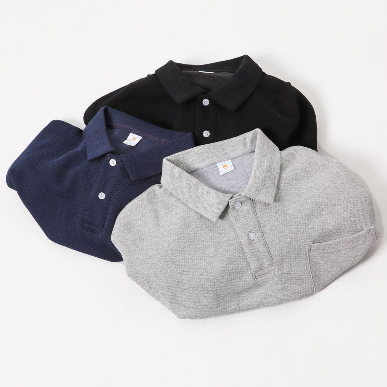 New Autumn Drop Shoulder Polo Shirt Long Sleeve American Trendy Loose Lapels Pocket T-shirt